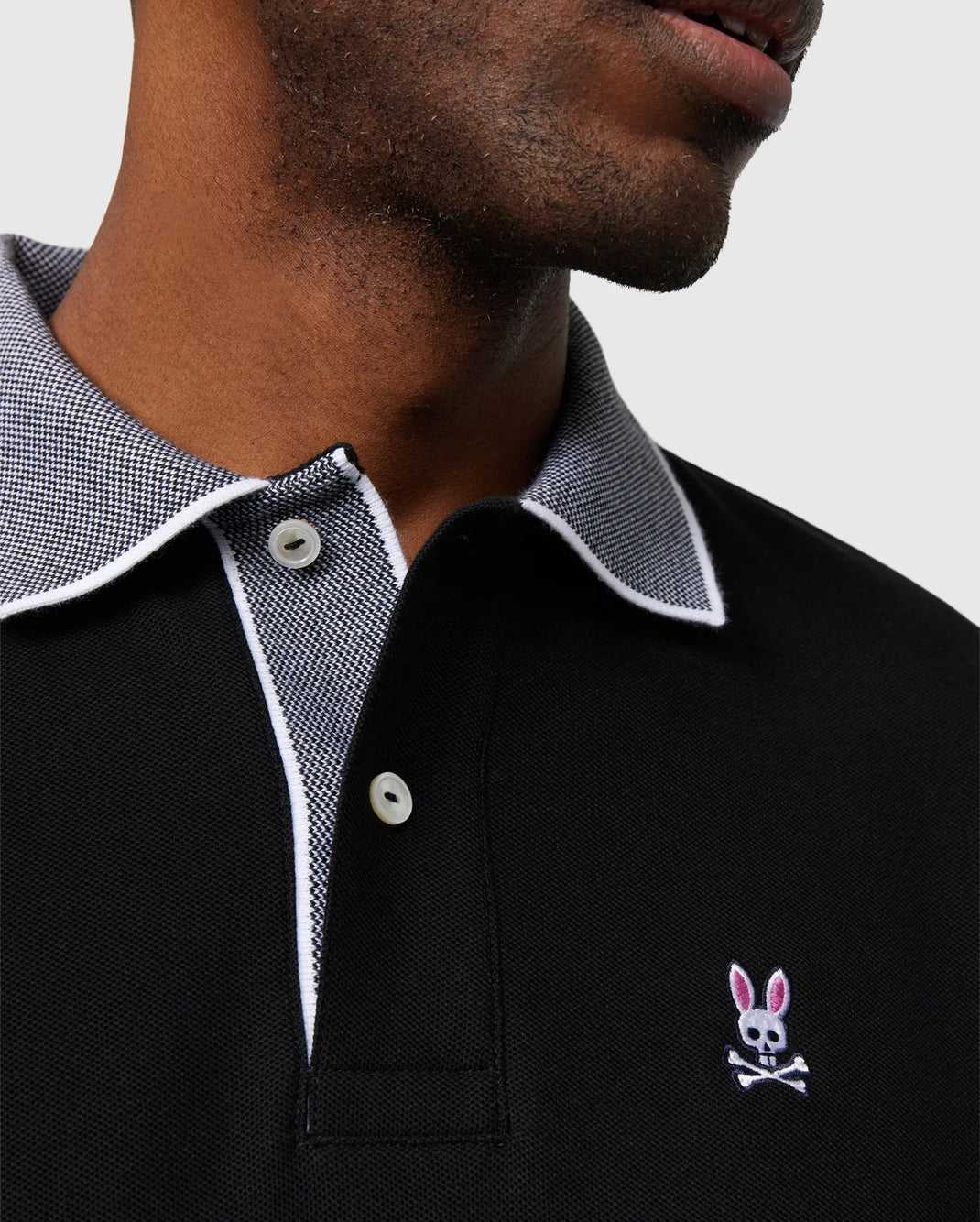 Polos Psycho Bunny Southport Pique Polo Shirt Noir Homme | ARD-27493716